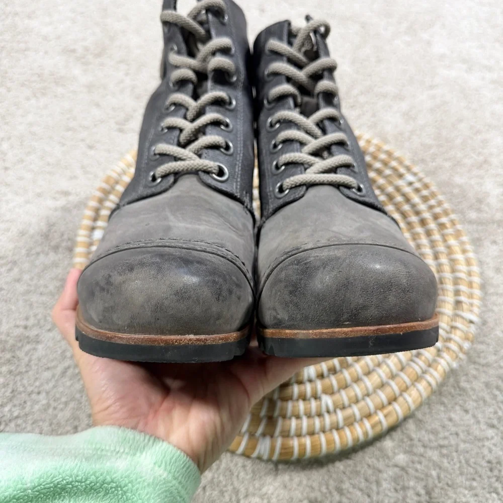 Sorel Women’s PDX Lexie Wedge Lace-Up Ankle Boots Bootie in Gray Quarry 10